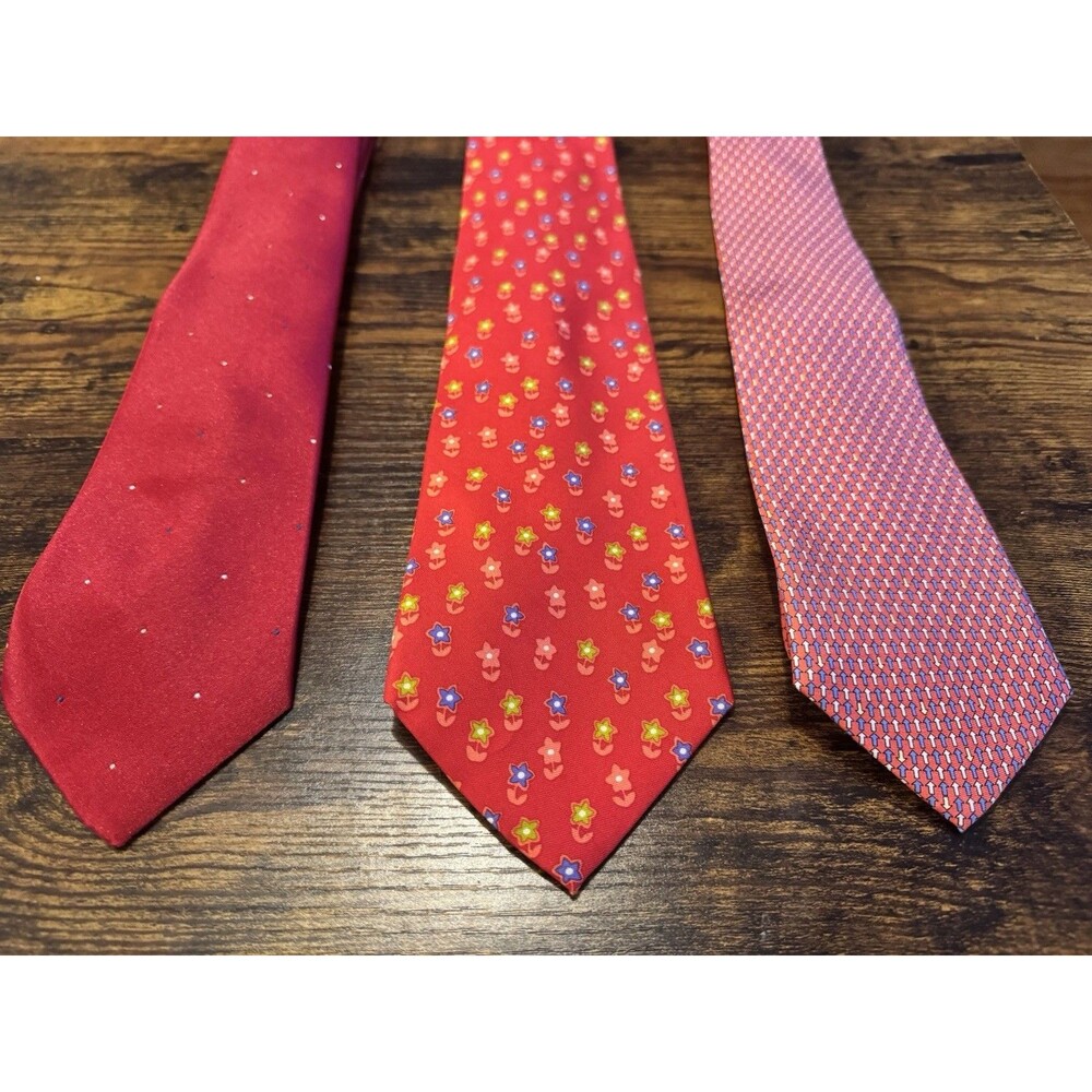 Premium Silk Tie Lot of 3 - Hennessy Couture, Paul Fredrick, Baekseok University